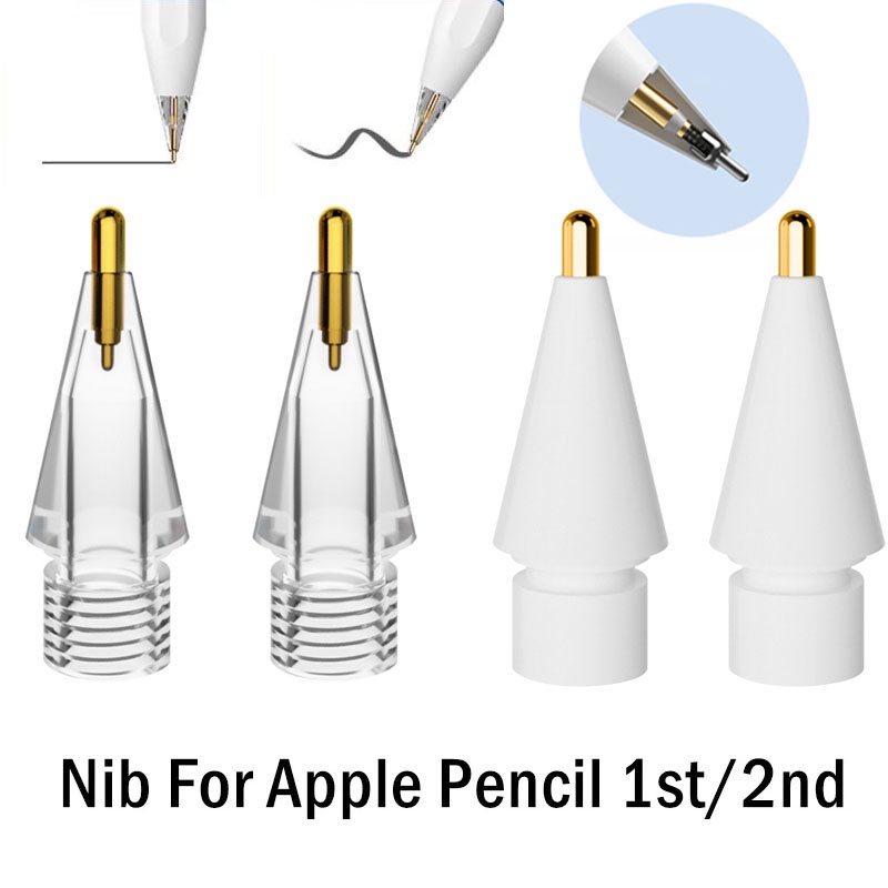 ปลายดินสอ แบบเปลี่ยน สีทอง สีเงิน สําหรับ Apple Pencil 1 2 Gen I-Pad Pro 1 2