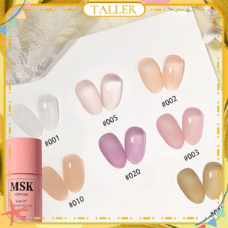 ✧Ready Stcok Msk Color Ice Transparent Nail Polish Gel NUDE Color Phototherapy Glue Pink Bottle Nail Art For Nail Shop 48 Colours Series 15ml TALLER