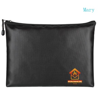 Mary กระเป๋าเอกสาร กันน้ํา กันไฟ มีซิป ขนาด A4 สําหรับใส่เอกสาร