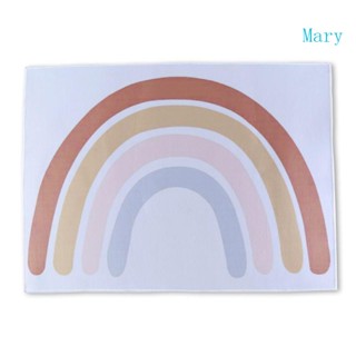 Mary พรมปูพื้น สีรุ้ง สําหรับเด็กทารก เด็กคลาน ตกแต่งห้องนอน