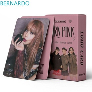 Bernardo ชุดการ์ดโลโม่ การ์ดของขวัญ การ์ดอัลบั้ม แฟนคลับ สีชมพู World Tour BLACKPINK LISA JENNIE ROSE JISOO ROSE