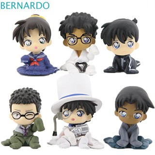 Bernardo ตุ๊กตาฟิกเกอร์ รูปปั้นการ์ตูนยอดนักสืบโคนัน Haibara Edogawa 6 ชิ้นต่อชุด