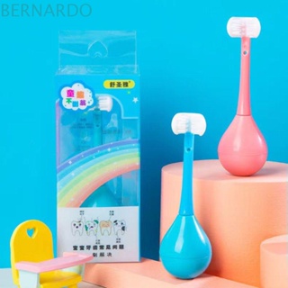 Bernardo แปรงสีฟัน รูปตัว U 3D สามด้าน เพื่อสุขอนามัยช่องปาก สําหรับเด็ก 2-12 ซี่