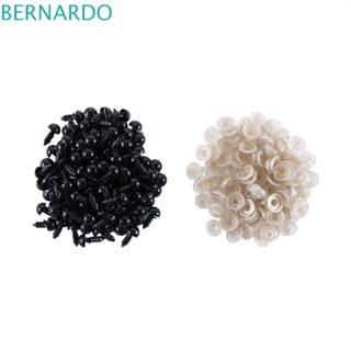 Bernardo ดวงตาตุ๊กตา พลาสติก สีดํา พร้อมแหวนรอง สําหรับทํางานฝีมือ