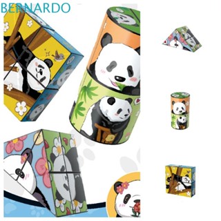 Bernardo ลูกบาศก์ปริศนา รูปแพนด้า 3D พับได้ บรรเทาความเครียด