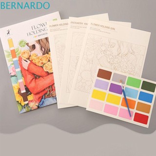 Bernardo Gouache หนังสือกราฟฟิตี้ เผชิญหน้ากับเยาวชน พร้อมแปรง สมุดวาดภาพสีน้ํา ที่น่าสนใจ พร้อมเม็ดสี ดอกไม้ วาดภาพ หนังสือเส้นขยุกขยิก ของขวัญสําหรับเด็ก