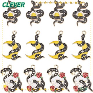 Clever จี้งู ธีมโกธิค 3 แบบ สีดํา สําหรับทําเครื่องประดับ ตกแต่งปาร์ตี้ฮาโลวีน