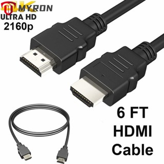 Myron สายเคเบิล HDMI 4K Φ5.5 มม. 2 1.8 2 3 5 ม. 2.0 เอฟเฟคภาพ ไม่กะพริบ ไม่มีตะกั่ว HDMI 2 ม. สําหรับ PC DVD เกมคอนโซล โทรทัศน์ โปรเจคเตอร์