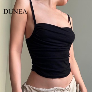 Dunea เสื้อสายเดี่ยว แขนกุด เปิดหลัง เซ็กซี่ สําหรับผู้หญิง