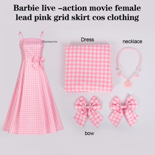 If Barbie Live ชุดคอสเพลย์ ชุดกระโปรงตาข่าย สีชมพู สําหรับตุ๊กตาบาร์บี้