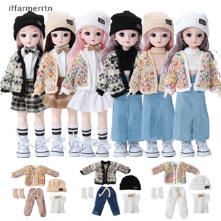 If เสื้อผ้าตุ๊กตาแฟชั่น 1/6 BJD 12 นิ้ว พร้อมกางเกง หมวก ถุงเท้า 30 ซม. 5 ชิ้น ต่อชุด