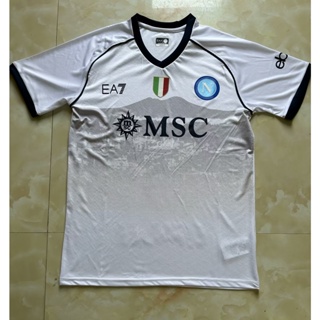 Fan Edition 2324 เสื้อยืดแขนสั้น ลายทีมชาติฟุตบอล Naples away Jersey คุณภาพสูง ไซซ์ S-4XL