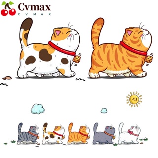 Cvmax สติกเกอร์ PVC ลายแมวปีนเขา กันน้ํา สําหรับติดตกแต่งหน้าต่างรถยนต์