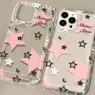 เคสใสลายดาวShinstar กันกระแทก TPU เว้ากล้องr สำหรับ14 / 14PRO / 14MAX /13 13pro  7plus 11PROMAX 12PROMAX ทุกรุ่น  #5025