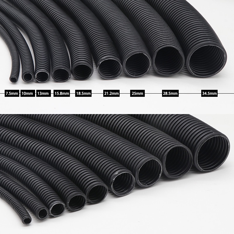 ปลอกสายไฟ โพลีโพรพีลีน ทนความร้อน สีดํา 7.5 มม.~34.5 มม. 5 เมตร