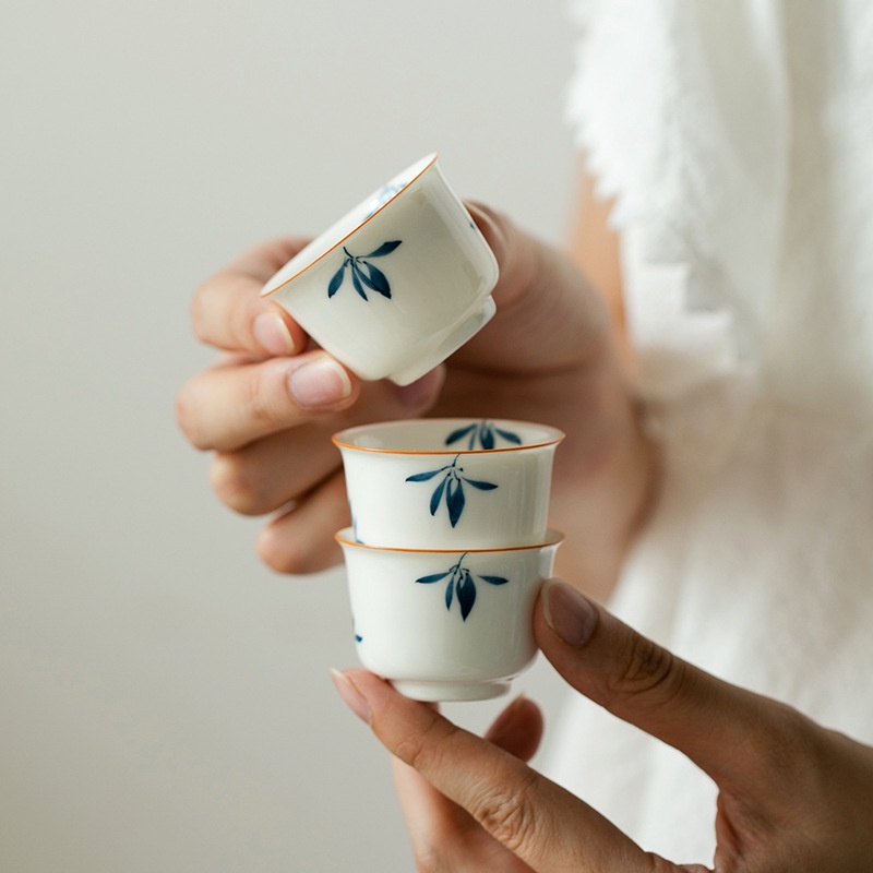 Phalaenopsis Orchid Teacup [Huayun] ชุดถ้วยชาเซรามิก ระดับไฮเอนด์ [A001]