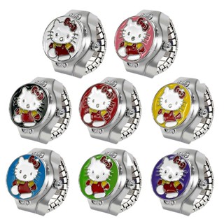 Cartoon Cat Ring Watch, New Niche Design for Girls, Cute Mini Watch, Updated Fashion Cat Ring Jewelry