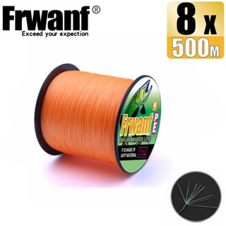 Frwanf สายเอ็นตกปลาถัก PE X8 สีส้ม 500 ม. 8 เส้น 6-300LB