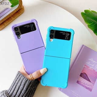 [XFDZ] เคสโทรศัพท์ซิลิโคน แบบนิ่ม สีมาการอง พับได้ สําหรับ Samsung Galaxy Z Flip3 4 5G Z Flip3 4 FD