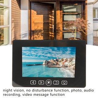 Intelligent Security 4.3in Video Door Viewer HD หน้าจอสัมผัสสีสันสดใสตรวจจับการเคลื่อนไหว Night Vision LCD Digital Doorbell สำหรับบ้าน