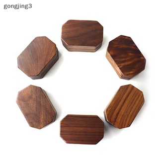 Gongjing3 กล่องไม้วอลนัท สําหรับเก็บเครื่องประดับ แหวนแต่งงาน