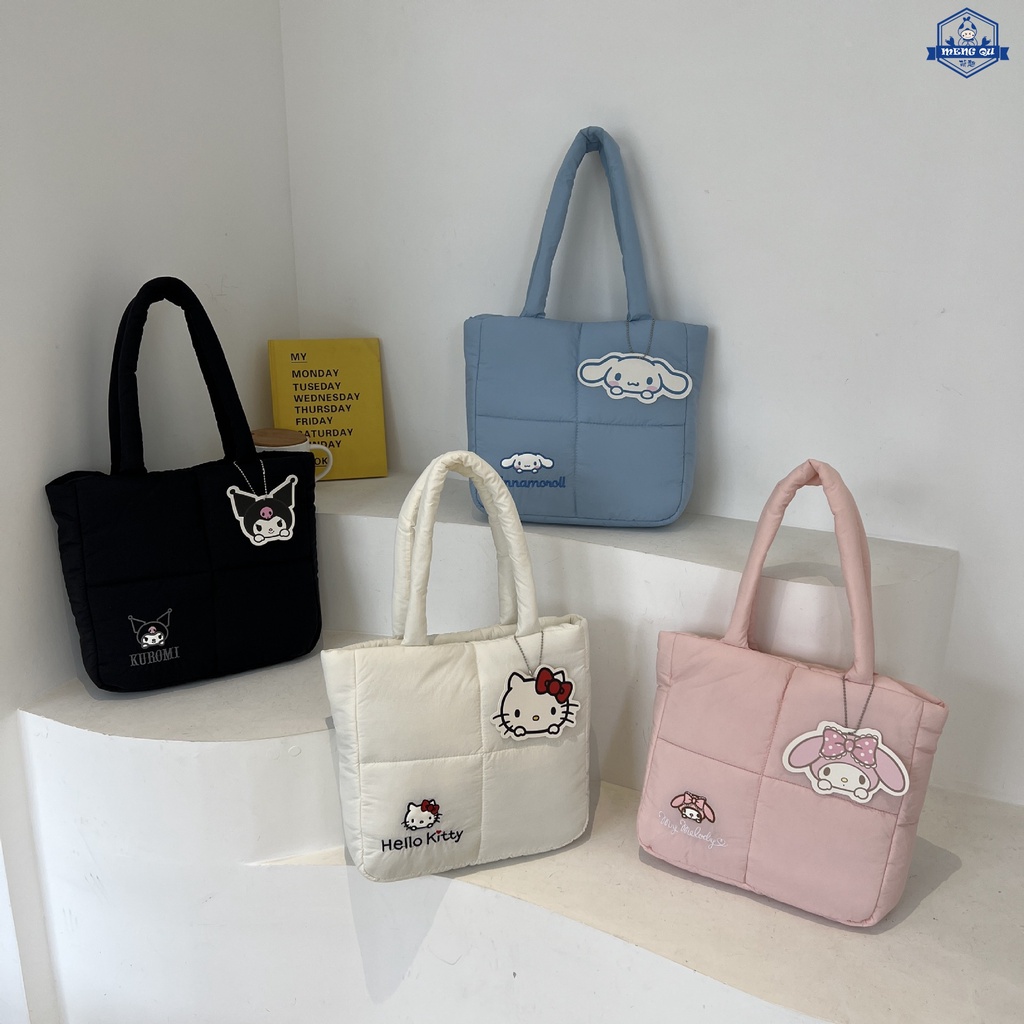 Sanrio แฟชั่นลงกระเป๋า Kuromi อบเชย Melody กระเป๋าถือกระเป๋าเครื่องสำอาง ราคา ถูกที่สุด ดีลบีเคเค