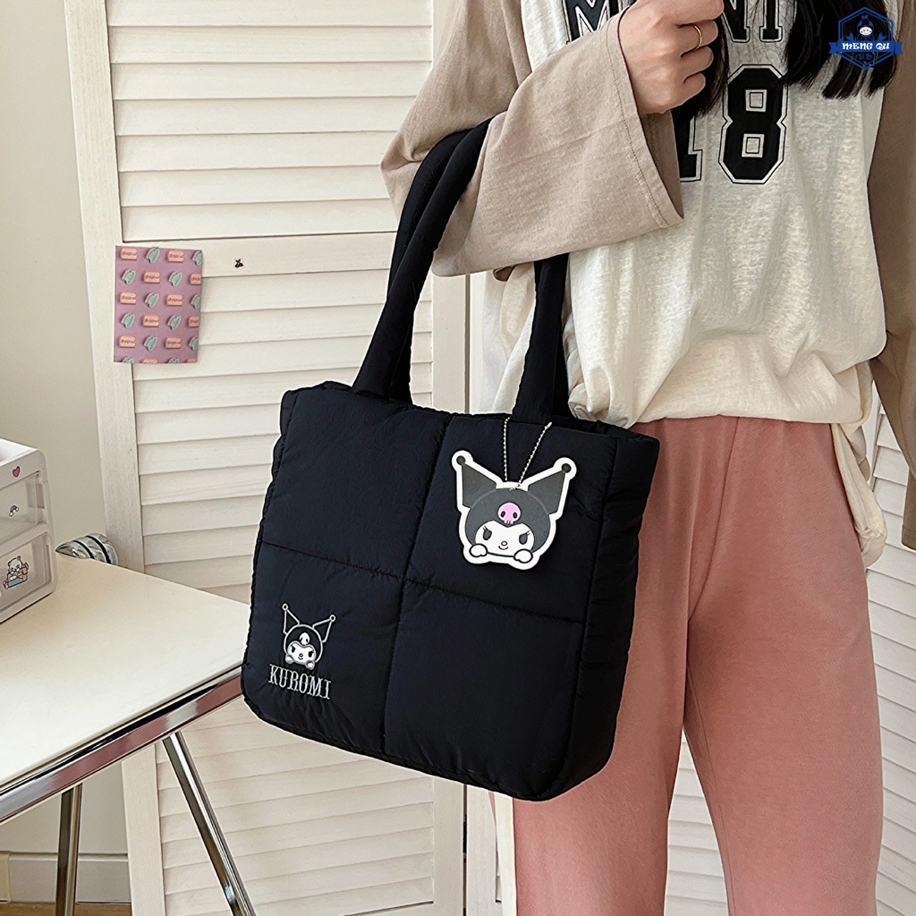 Sanrio แฟชั่นลงกระเป๋า Kuromi อบเชย Melody กระเป๋าถือกระเป๋าเครื่องสำอาง ราคา ถูกที่สุด ดีลบีเคเค แกลเลอรีภาพที่ 5