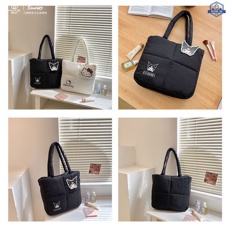 Sanrio แฟชั่นลงกระเป๋า Kuromi อบเชย Melody กระเป๋าถือกระเป๋าเครื่องสำอาง ราคา ถูกที่สุด ดีลบีเคเค แกลเลอรีภาพที่ 9