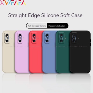 เคสโทรศัพท์ซิลิโคน TPU แบบนิ่ม ขอบตรง สําหรับ Xiaomi Poco F3 M4 M3 X3 Pro NFC Poco F4 GT