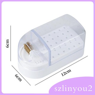 [szlinyou2] 2 in 1 กล่องเก็บดอกสว่าน แปรงทําความสะอาด กันฝุ่น สําหรับร้านเสริมสวย