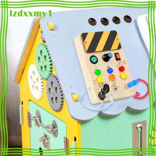 [ Switch Busy Board Lights Switch ของเล่นไม้ Montessori สําหรับเด็ก ปาร์ตี้