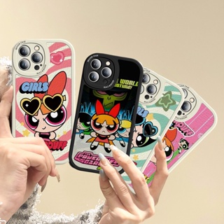 เคสโทรศัพท์มือถือหนังแกะ TPU ซิลิโคน กันกระแทก ลายการ์ตูนพาวเวอร์พัฟฟ์เกิร์ล หรูหรา สําหรับ Xiaomi MI 8 9 10 11 12 Lite 10T 11T 12T Pro 8SE