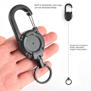 Sports Toy พวงกุญแจพับเก็บได้ 2 ชิ้นป้องกันการสูญหายสูง Rebound Retractable Key Ring สำหรับ ID Card