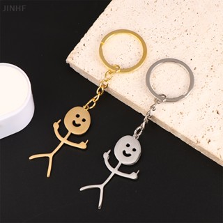 [BestBuyshop] พวงกุญแจ จี้รูปกราฟฟิติ Stickman น่ารัก สําหรับกระเป๋านักเรียน รถยนต์