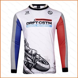 Fb ESC เสื้อแขนยาว Drifit Jersey สําหรับผู้ชาย เหมาะกับการเล่นกีฬา ขี่รถจักรยานยนต์ พลัสไซซ์