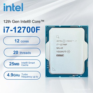 โปรเซสเซอร์ CPU Intel New Core i7-12700F i7 12700F 2.1 GHz Twelve-Core Twenty-Thread 10NM L3=25M 65W LGA 1700 i7 Core 3Y7V