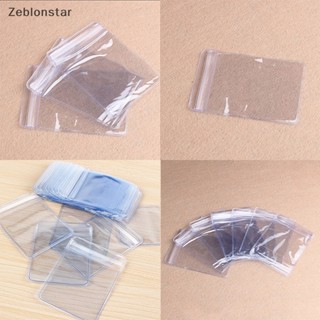 [star] 100 ชิ้น พลาสติก PVC ใส กระเป๋าใส่เหรียญ กระเป๋าสตางค์ ซองจดหมาย ใหม่ (s)