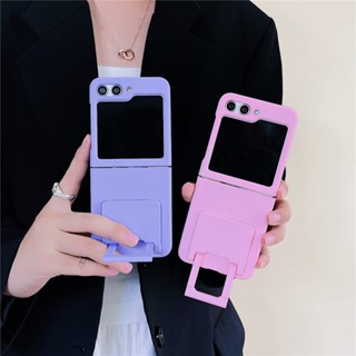 เคสแข็ง พร้อมขาตั้ง สําหรับ Samsung Z Flip 5 Z Flip 4 PC Z Flip 3