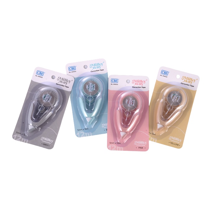 CBE CORRECTION TAPE MILKY COLOURWAY 5MM X 12M (254022)