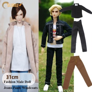 Sukaa เสื้อกันลม กางเกงยีนลําลอง แฟชั่น สําหรับตุ๊กตา 11.5 นิ้ว 1/6 BJD