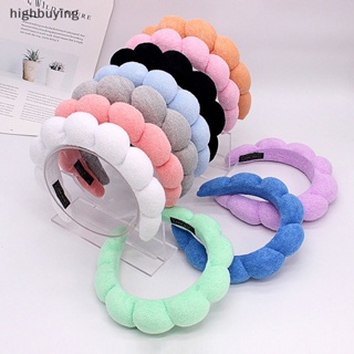 [highbuying] ที่คาดผมฟองน้ําถัก บุกํามะหยี่ ขนาดใหญ่ สําหรับผู้หญิง พร้อมส่ง