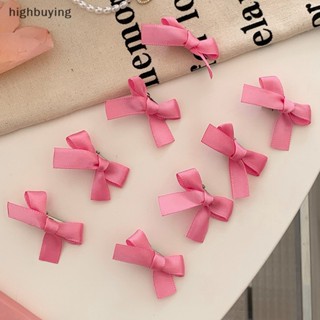 [highbuying] ใหม่ กิ๊บติดผม โบ ขนาดเล็ก สีชมพู น่ารัก ฤดูร้อน สําหรับผู้หญิง 5 ชิ้น/ชุด