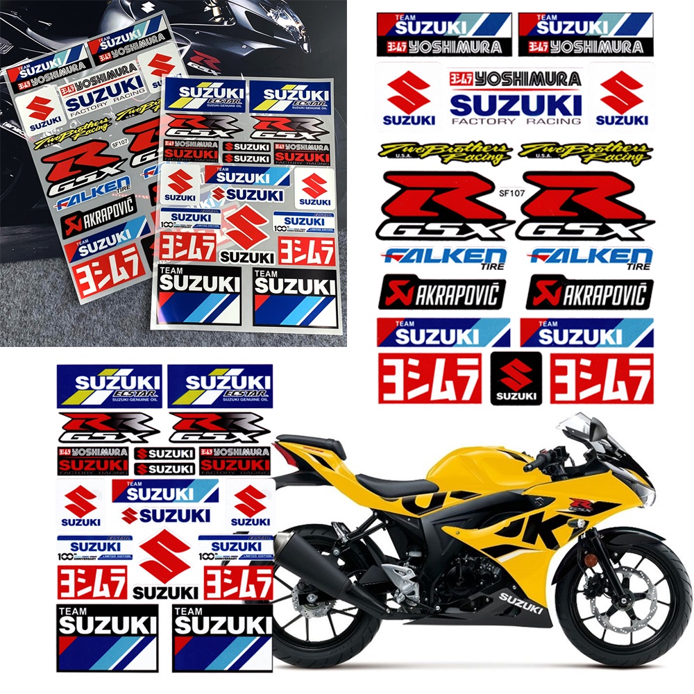 สติกเกอร์โลโก้สัญลักษณ์ สําหรับติดตกแต่งรถจักรยานยนต์ สกูตเตอร์ SUZUKI GSX R150 Hayabusa DRZ400SM Sm