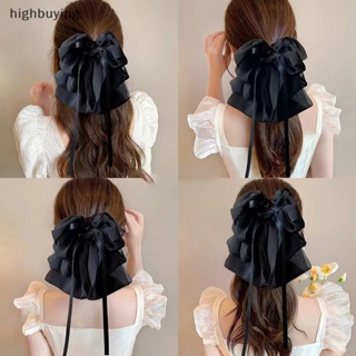 [highbuying] กิ๊บติดผมหางม้า ริบบิ้นโบว์ แฟชั่น เครื่องประดับผม สําหรับผู้หญิง สินค้าใหม่