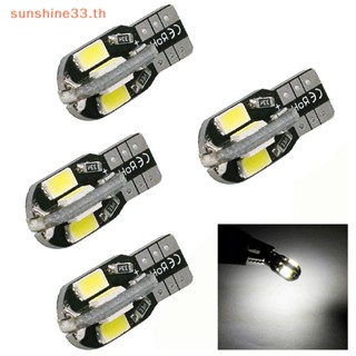 Thsun หลอดไฟ LED W5W T10 Canbus 5730 8SMD 12V 6000K สําหรับติดตกแต่งภายในรถยนต์ 10 ชิ้น