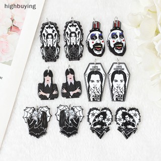 [highbuying] จี้อะคริลิค รูปฮาโลวีน สไตล์วินเทจ สําหรับทําเครื่องประดับ สร้อยคอ ต่างหู พวงกุญแจ DIY 2 ชิ้น