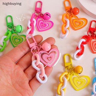 [highbuying] พวงกุญแจ จี้กระดิ่งสองชั้น สร้างสรรค์ ขนาดเล็ก สีสด สําหรับห้อยกระเป๋า พร้อมส่ง