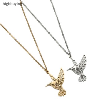 [highbuying] สร้อยคอสเตนเลส จี้รูปนกฮัมมิ่งเบิร์ด นกนางแอ่น นกนางแอ่น เรียบง่าย พร้อมส่ง