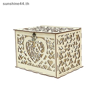 Foursun กล่องการ์ดเชิญงานแต่งงาน ลายดอกไม้ ฉลุลาย 1 ชิ้น