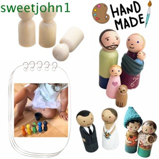 Sweetjohn ตุ๊กตาหมุดไม้ แฮนด์เมด DIY 35 43 53 65 มม.